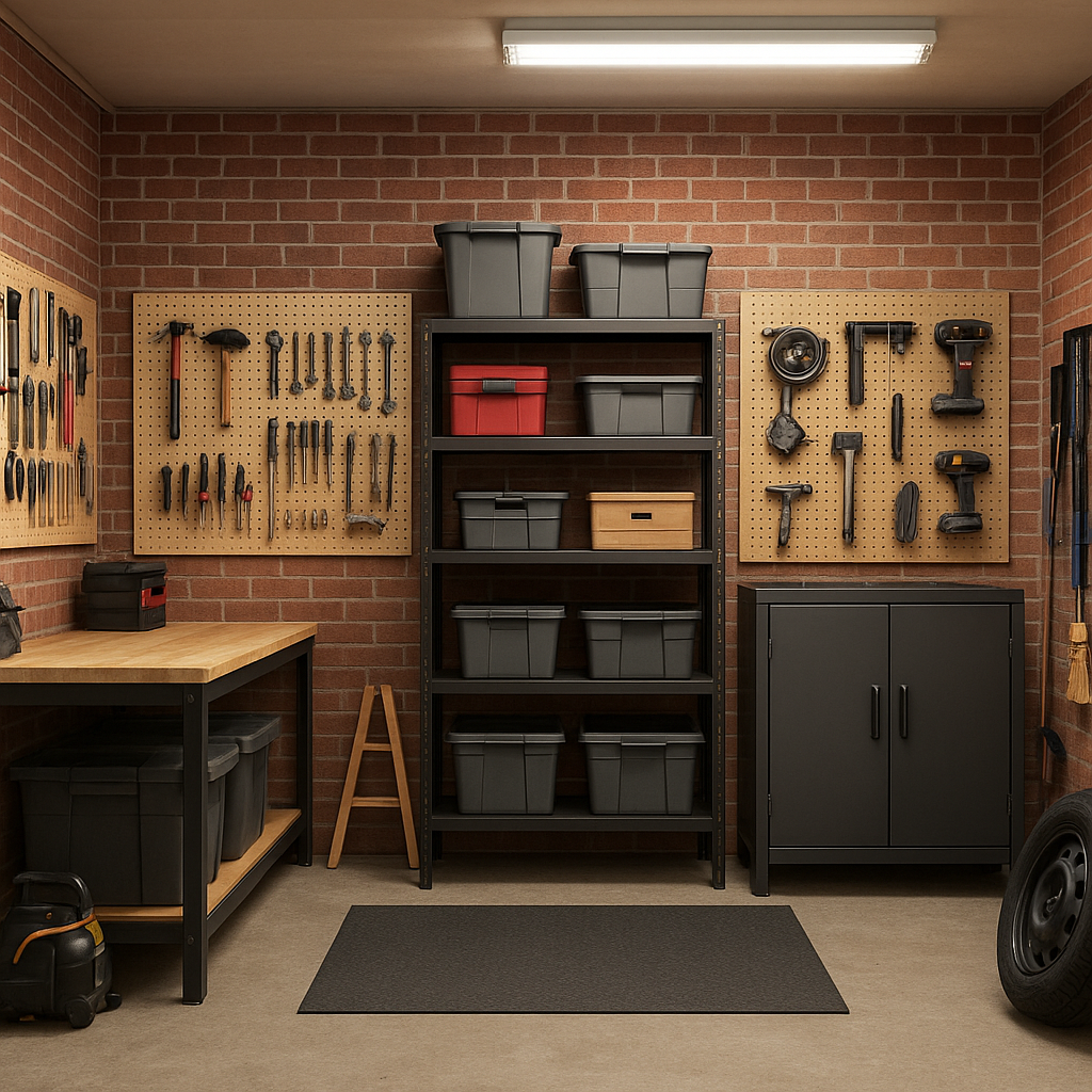 A well-organized garage